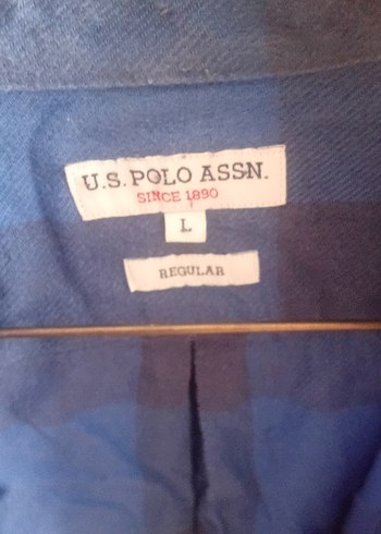 U.S Polo Assn. Erkek Mavi Batik Desenli Denim Gömlek