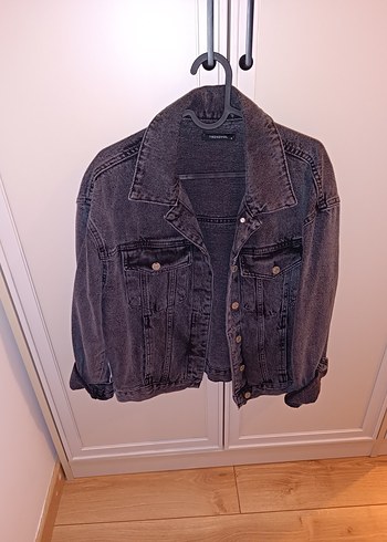 Kadın Denim Ceket Düğmeli Salaş Kesim