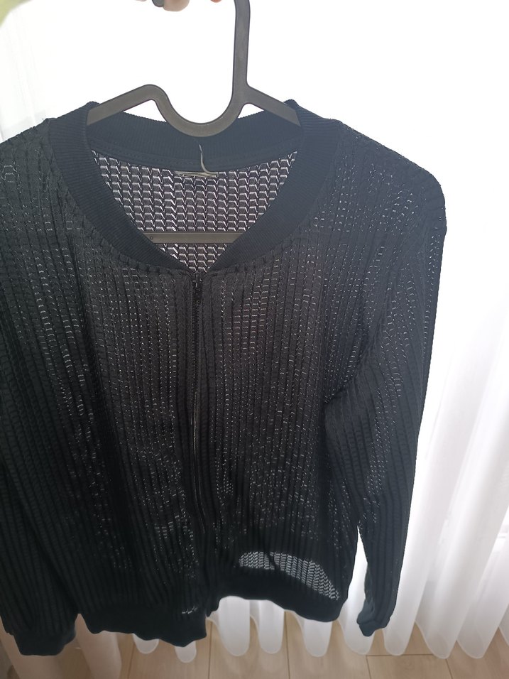 Siyah Örgü Kadın Hırka - Görsel 5