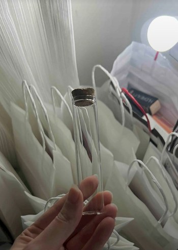 Mantarlı Cam şişe - Görsel 3