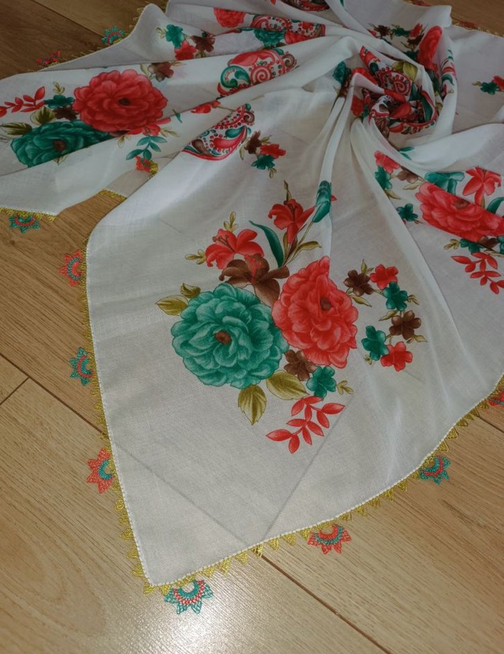 Sıfır ürün iğne oyası tülbent - Görsel 3