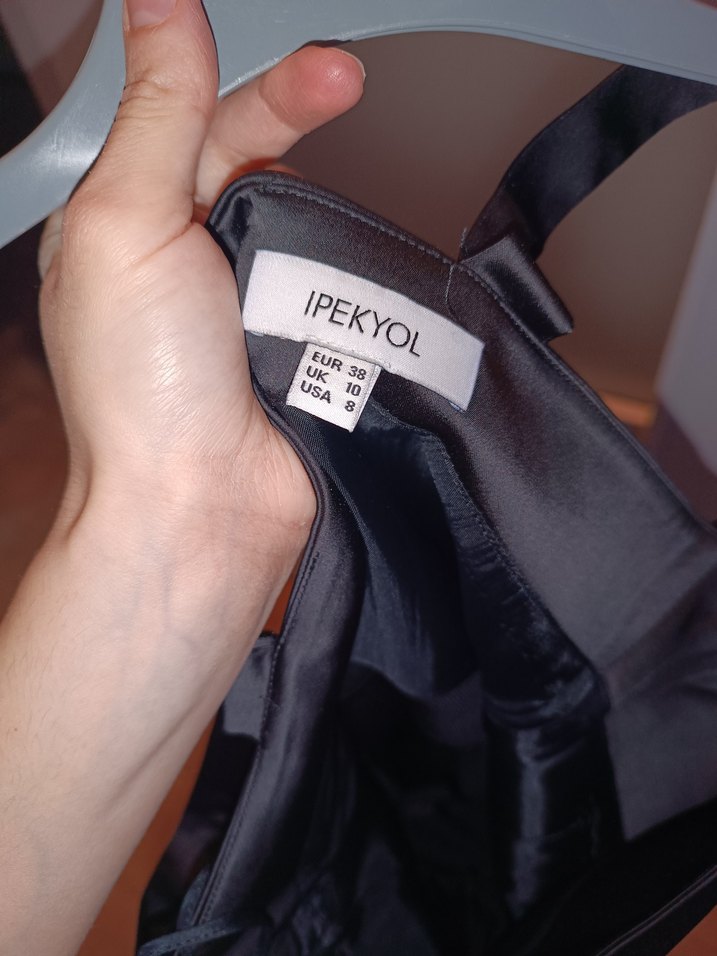 Siyah  Kemerli Uzun Kadın Tulum - Görsel 4