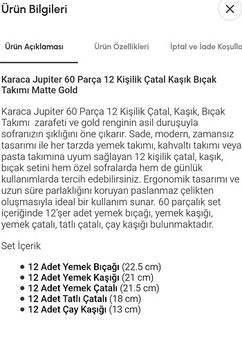 Altın Renkli Parlak Çatal Kaşık Takımı - Görsel 4