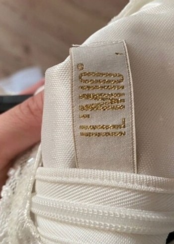 Dantel İşlemeli Beyaz Bohem Uzun Abiye Elbise - Görsel 5