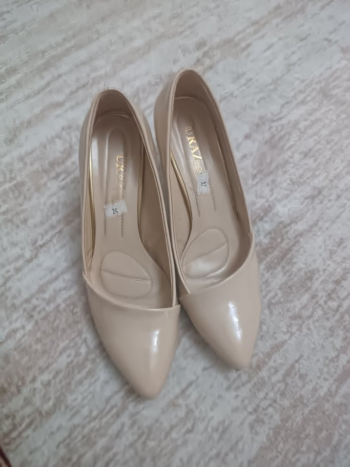 Bej Stiletto Topuk Kadın Ayakkabı - Görsel 5