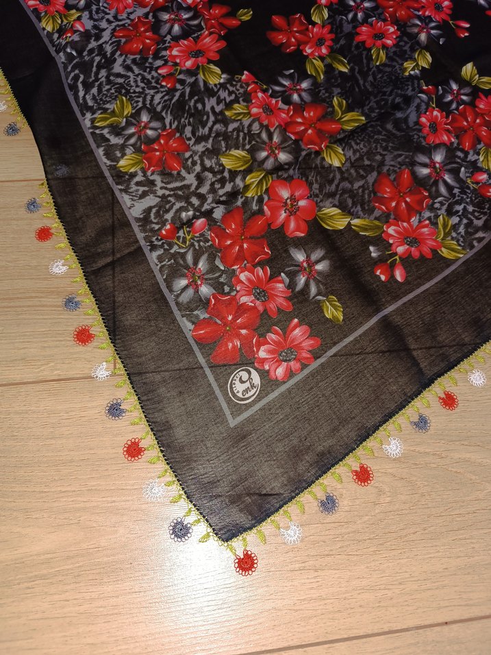 igne oyalı tülbent - Görsel 4