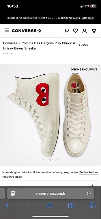 Kadın converse Chuck