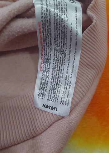 Kız Çocuk Pembe Uzun Kollu Stitcht  Baskılı Sweatshirt - Görsel 3
