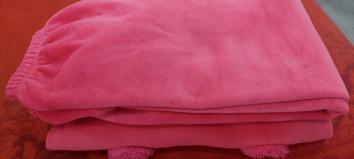 Kızlar için Kapüşonlu Pembe Kadife Pijama takımı - Görsel 2