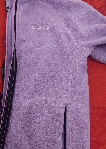 Lila Fermuarlı Kız Çocuk Polar Ceketi - Görsel 3