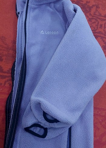 Lila Fermuarlı Kız Çocuk Polar Ceketi - Görsel 4