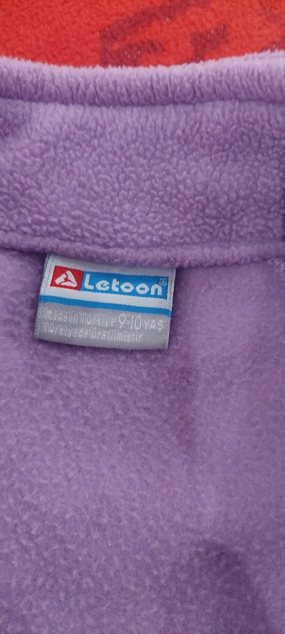 Lila Fermuarlı Kız Çocuk Polar Ceketi - Görsel 2