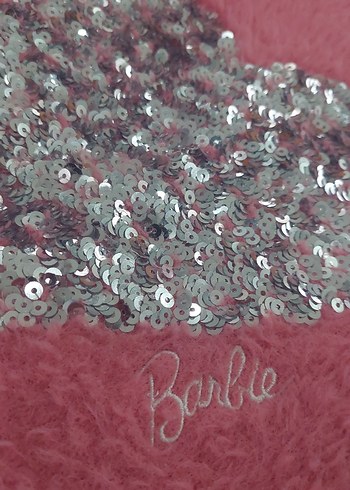 Pullu Kalp İşlemeli Pembe Yumuşak Kız Çocuk Kazak - Görsel 2