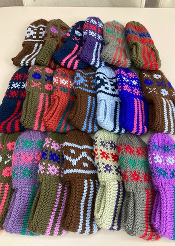 Renkli Desenli el orgüsü kadın çeyizlik patikler Ev Terlikleri - Görsel 4