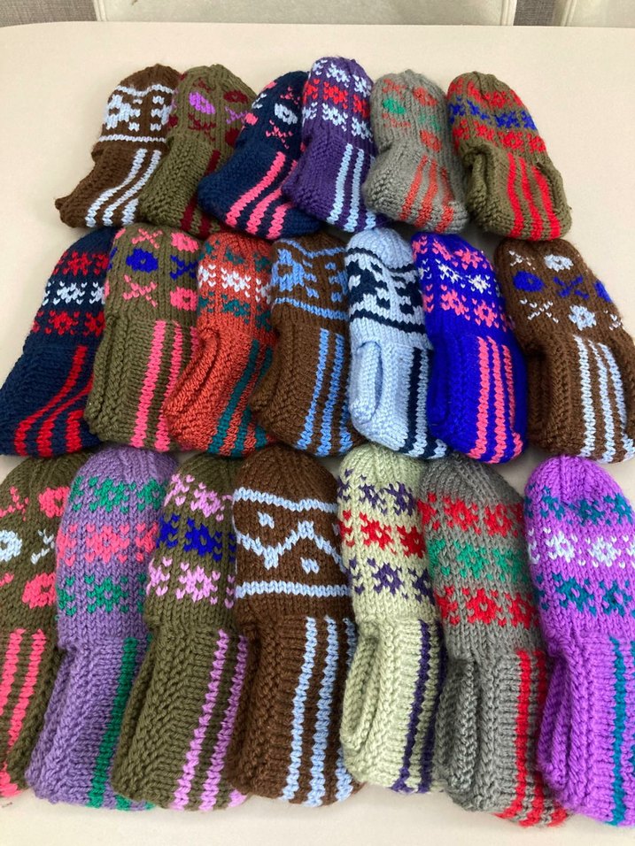 Renkli Desenli el orgüsü kadın çeyizlik patikler Ev Terlikleri - Görsel 4