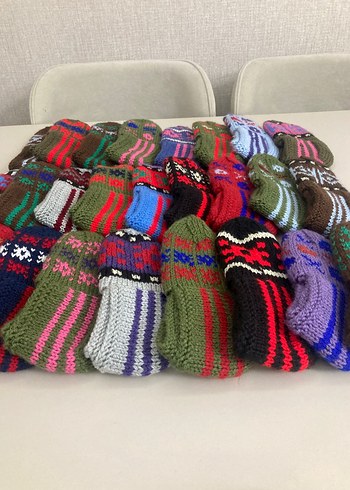 el örgüsü çeyizlik kadın patik Çorapları - Görsel 2