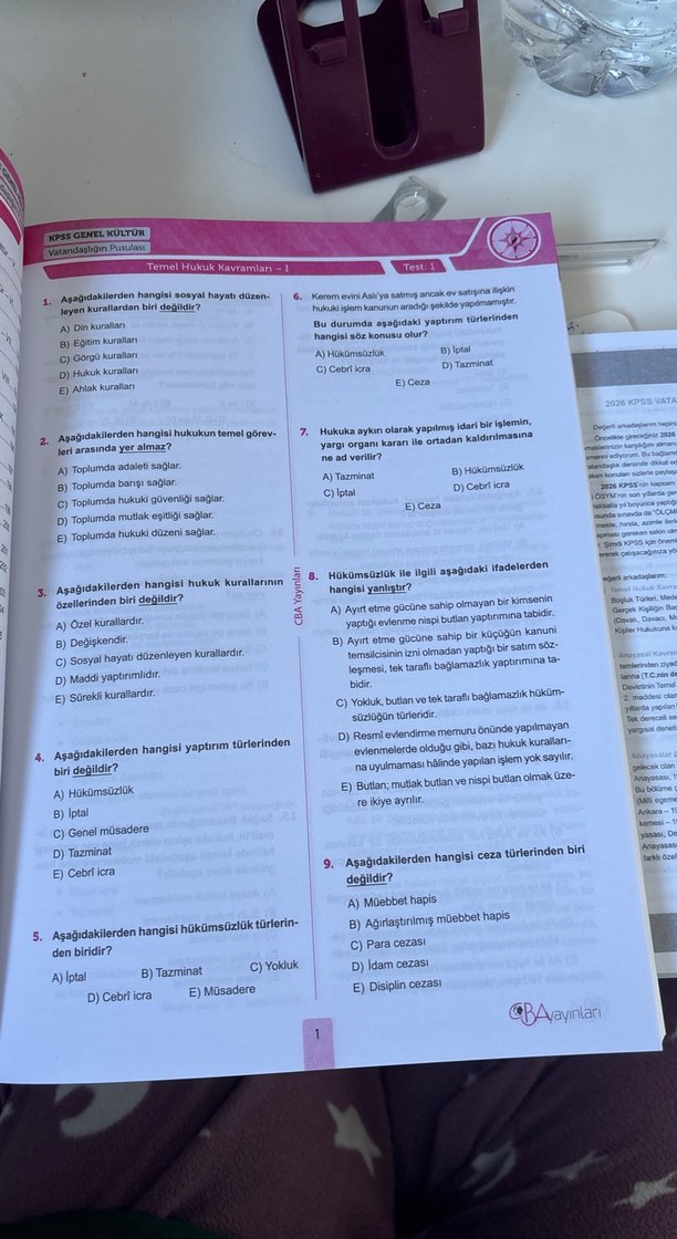 KPSS 2026 Vatandaşlığın Pusulası Soru Bankası - Görsel 4