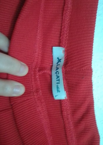 Kız Çocuk Kırmızı Dar Kesim Pantolon - Görsel 2