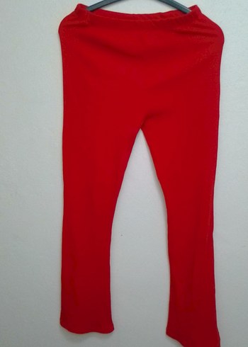 Kız Çocuk Kırmızı Dar Kesim Pantolon - Görsel 3