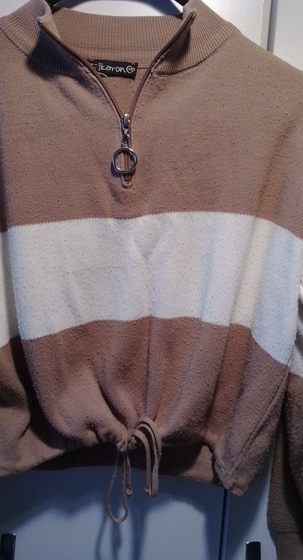 kahverengi kısa kışlık kazak - Görsel 2