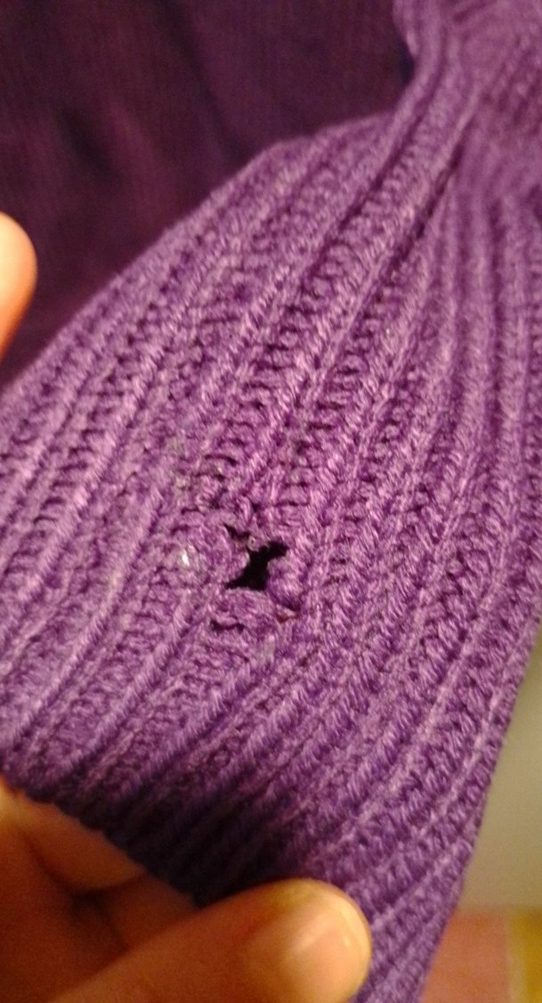 Mor Kadın Triko Kazak, Bisiklet Yaka, Rahat Kesim - Görsel 4