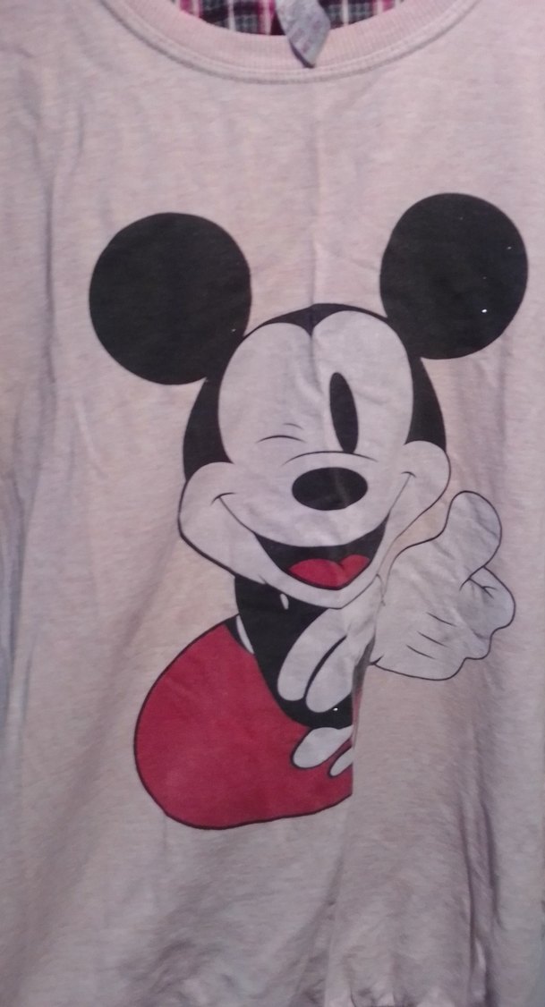 Kız Çocuk Pembe Mickey Baskılı Pamuklu Sweatshirt - Görsel 3