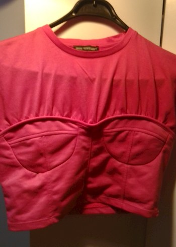 Pembe Parlak krop - Görsel 3