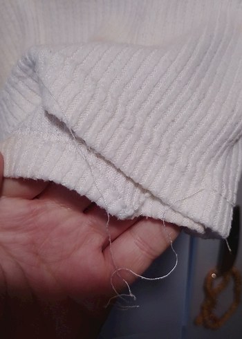 Bej Pamuklu Uzun Kollu Balıkçı Yaka Kazak - Görsel 4