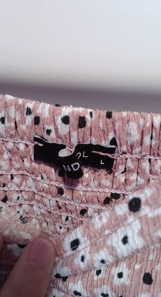 Bej Çiçek Desenli Bohem Kadın Bluz - Görsel 3