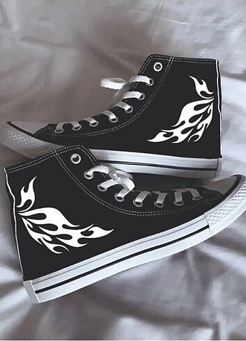 BASKILI CONVERSE SPOR AYAKKABI 