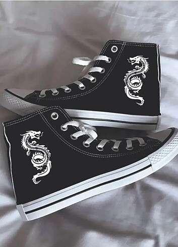 37 Beden BASKILI CONVERSE SPOR AYAKKABI 