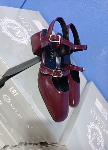 KADIN BORDO RUGAN TOPUKLU AYAKKABI SANDALET