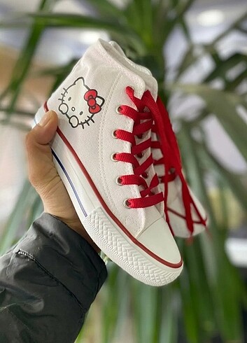 38 Beden HELLO KITTY BASKI CONVERSE SPOR AYAKKABI