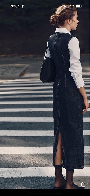 Zara Midi Denim Elbise