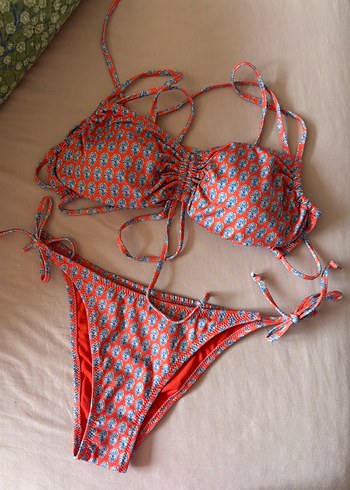 Trendyolmilla Bohem Tarz Renkli Bağcıklı Bikini