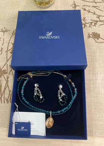 swarovski Swarovski Turkuaz Boncuklu Takı Seti