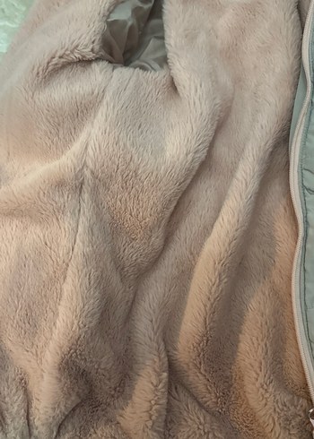 Kız Çocuk Kürk Detaylı Strappy kalın mont - Görsel 4