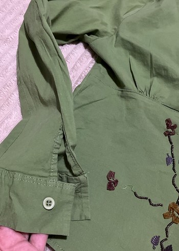 Düğmeli Nakışlı Uzun Kollu - Görsel 5