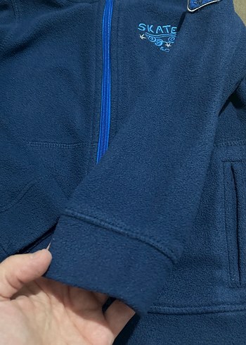 Mavi Erkek Çocuk Fermuarlı Sweatshirt - Görsel 2