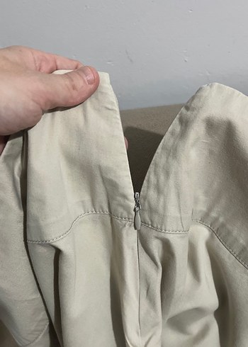 Beyaz Pilili Midi Mini Etek - Görsel 3