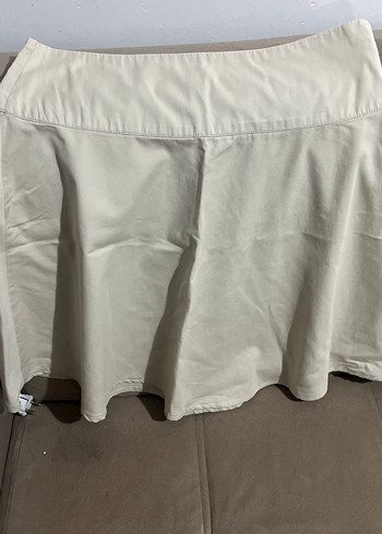 Beyaz Pilili Midi Mini Etek - Görsel 5