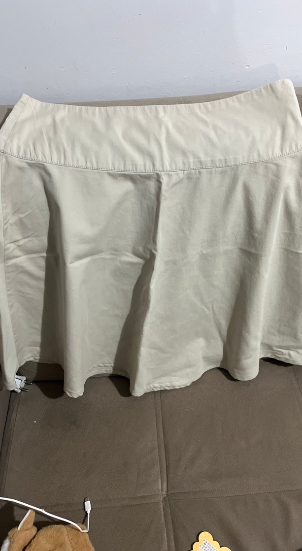 Beyaz Pilili Midi Mini Etek - Görsel 5