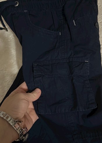 Erkek Çocuk Gri ve lacivertKemerli Denim Pantolon - Görsel 7