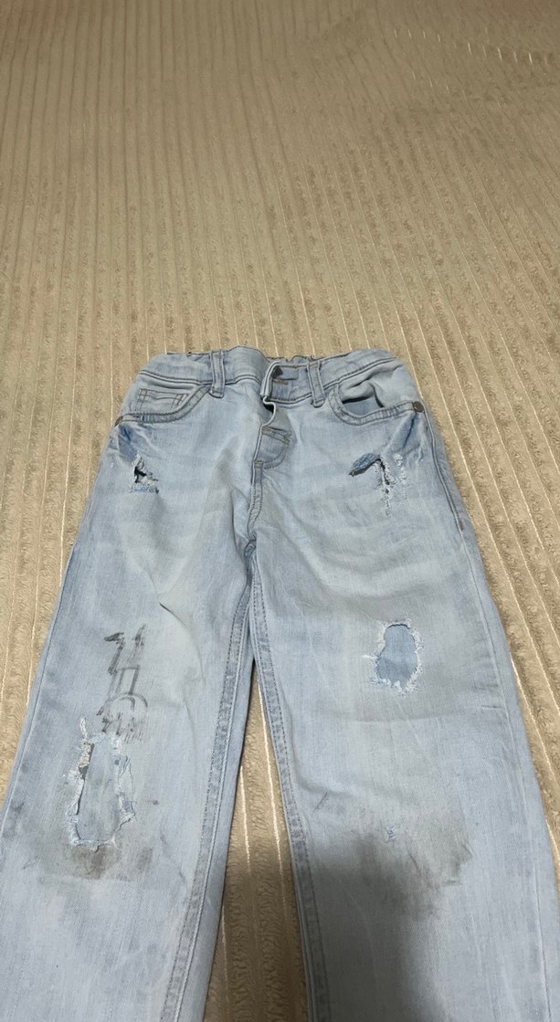 Erkek Çocuk  Mavi Kot Pantolon - Görsel 4