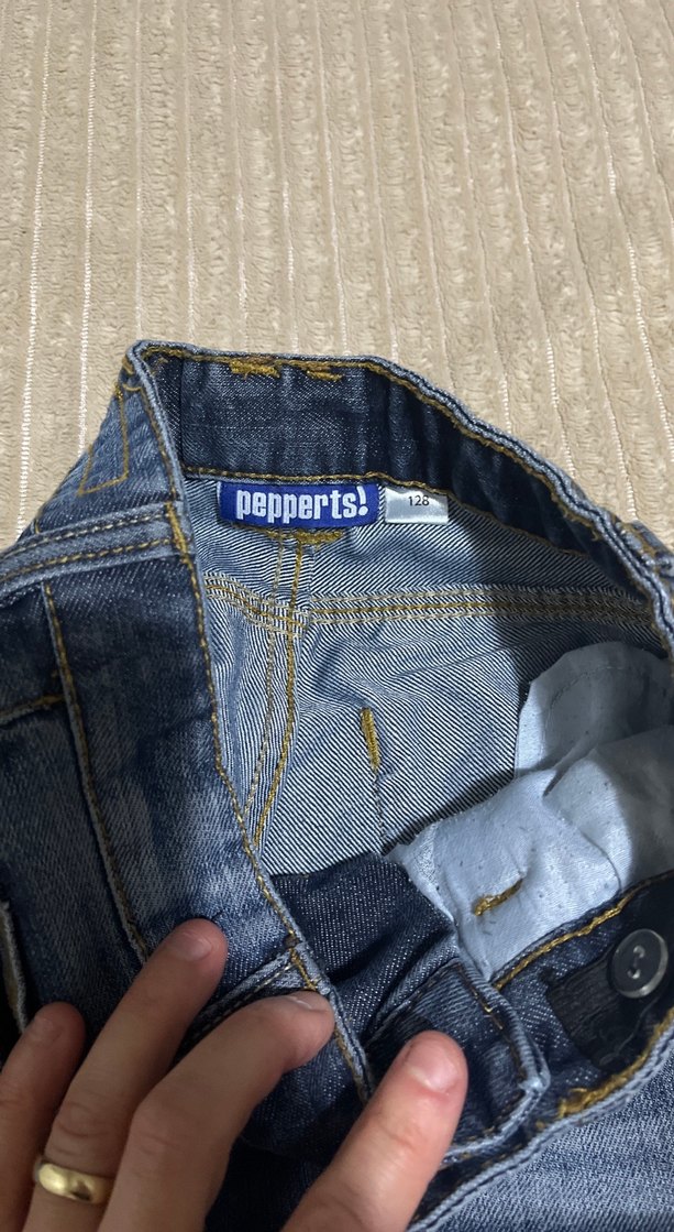 Gri Bol Kesim Denim Erkek Pantolon ve svit - Görsel 3