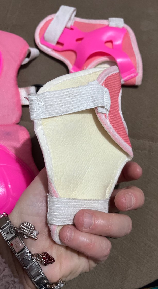 Kız Çocuk Pembe Biker Koruyucu Seti Velcro - Görsel 3