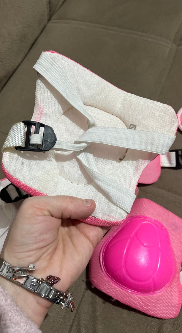 Kız Çocuk Pembe Biker Koruyucu Seti Velcro - Görsel 4