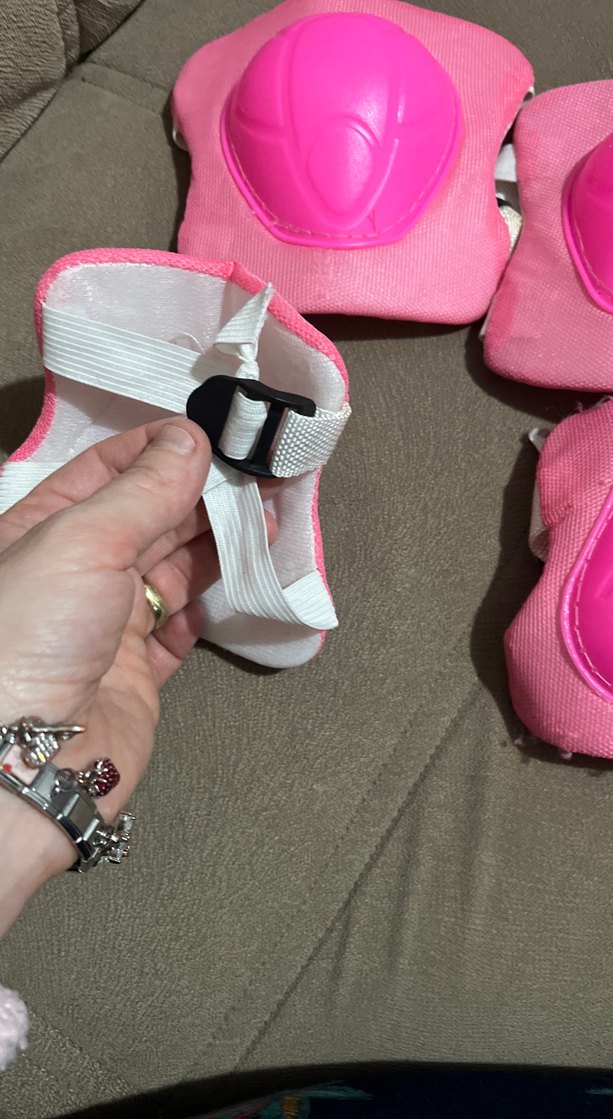 Kız Çocuk Pembe Biker Koruyucu Seti Velcro - Görsel 2