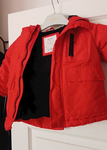 Kızıl Renkli Fermuarlı Erkek Çocuk Mont - Görsel 6