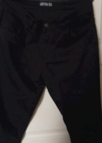 Düğmeli Siyah Erkek Kot Pantolon - Görsel 2